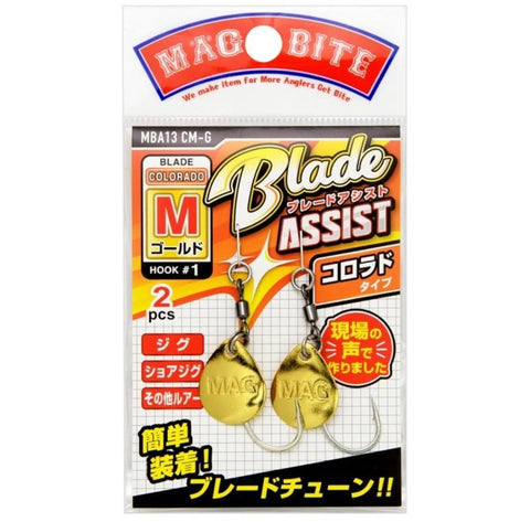 MAGBITE Blade Assist Colorado Type M Gold / Jig Shore Jig Hooks, [fishing tackle], [fishing lures] - Tackle Online Australia 
