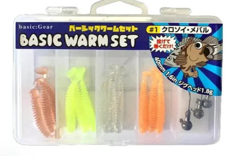 Aji Set Tackle Online Australia BASIC GEAR Aji Soft Plastic Baits Kit Inc Jig Heads