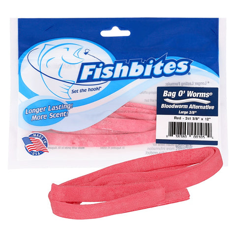 FISHBITES Longer Lasting Bag O Worms - Bloodworm tackle online