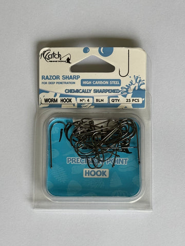 ICATCH Fine Aberdeen Worm Fishing Hooks - 25 Hooks Tackle Online Australia