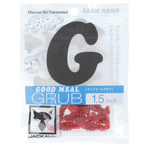 JACKALL Good Meal Aji Soft Plasic 1.5" Grub - Red Gold Flake, [fishing tackle], [fishing lures] - Tackle Online Australia 