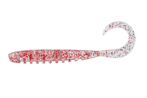 JACKALL Tide Curly Light Game Aji Lures 2" - Clear Red