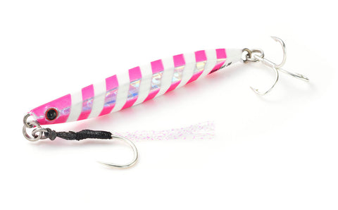 JACKSON Metal Effect Stay Fall Metal Jig 30g -Platinum Gal Pink bonito jig Tackle Online Australia