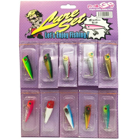 MARUSHIN Fishing Lure Topwater Popper Set Tackle Online Australia