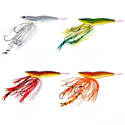 REAL FISHER Slow Pitch Prawn Metal Jigs assorted colour snapper jigs