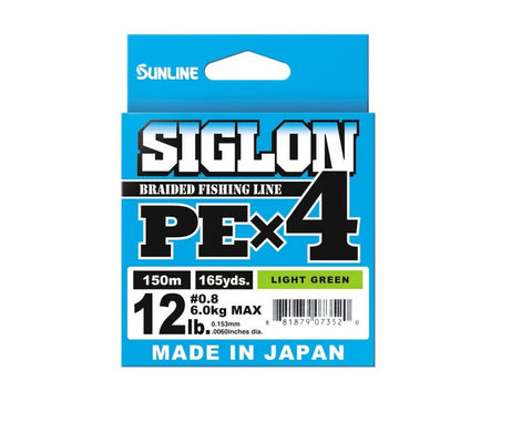 SUNLINE Siglon PE x4 [Light Green]  Fishing Braid Line - 150m