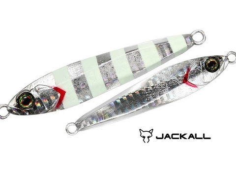 JACKALL Big Backer Micro Jig 30g - Glow Stripe Border Hologram - Tackle Online Australia