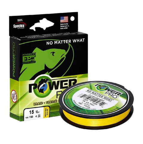 SHIMANO PowerPro Braid Line 150 Yards - Hi-Vis Yellow 15lb, [fishing tackle], [fishing lures] - Tackle Online Australia 