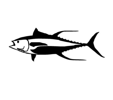 Tuna Vinyl Sticker ( Black) - Tackle Online Australia